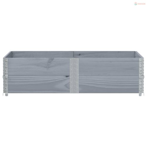 Szürke tömör fenyőfa kerti növénytartó 150 x 100 cm