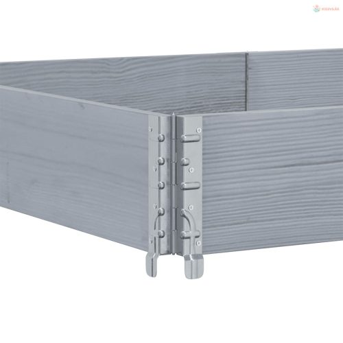 Szürke tömör fenyőfa kerti növénytartó 150 x 100 cm