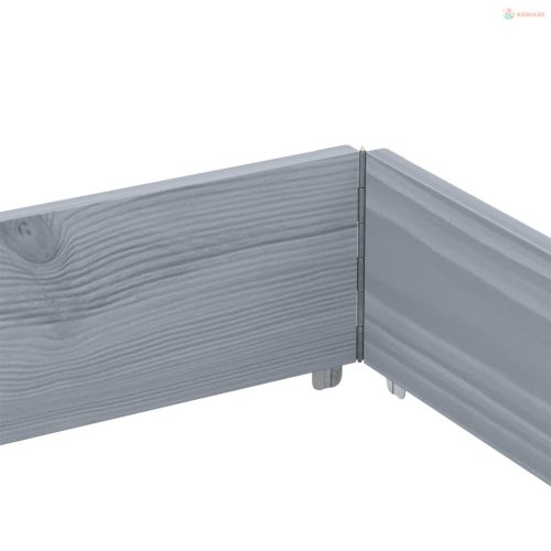 Szürke tömör fenyőfa kerti növénytartó 150 x 100 cm