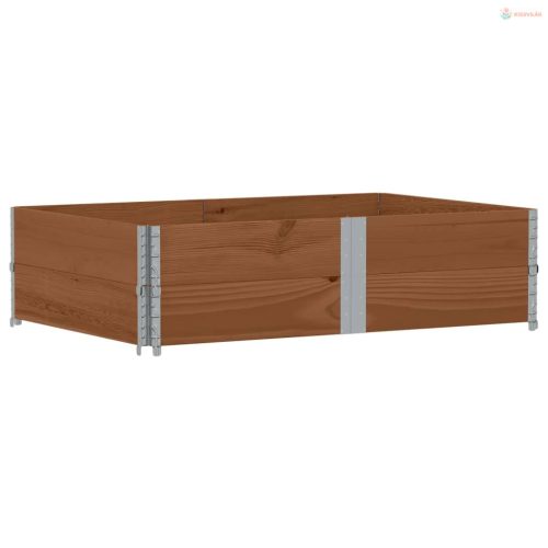 Barna tömör fenyőfa kerti növénytartó 150 x 100 cm