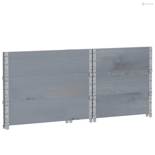 Szürke tömör fenyőfa kerti növénytartó 80 x 60 cm