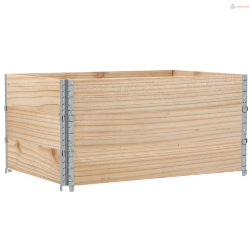 Tömör fenyőfa kerti növénytartó 120 x 80 cm