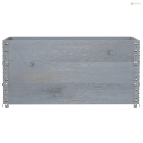 Szürke tömör fenyőfa kerti növénytartó 120 x 80 cm