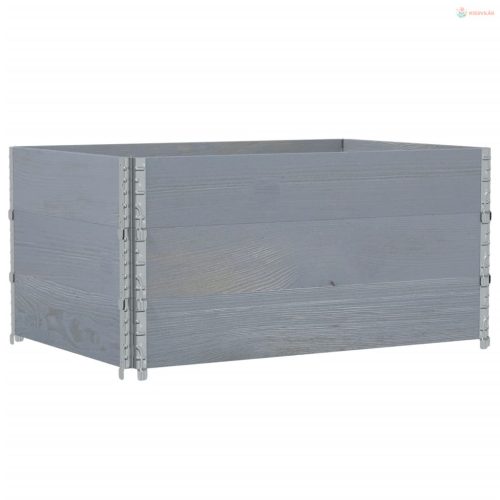 Szürke tömör fenyőfa kerti növénytartó 120 x 80 cm