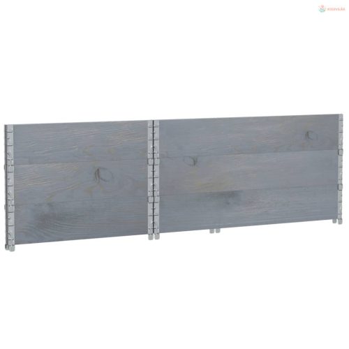 Szürke tömör fenyőfa kerti növénytartó 120 x 80 cm