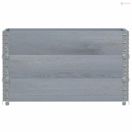 Szürke tömör fenyőfa kerti növénytartó 100 x 50 cm