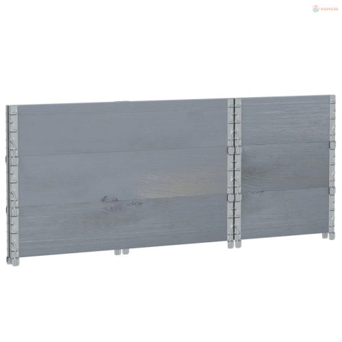 Szürke tömör fenyőfa kerti növénytartó 100 x 50 cm