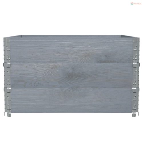 Szürke tömör fenyőfa kerti növénytartó 100 x 100 cm