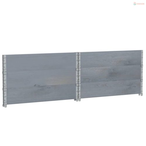 Szürke tömör fenyőfa kerti növénytartó 100 x 100 cm