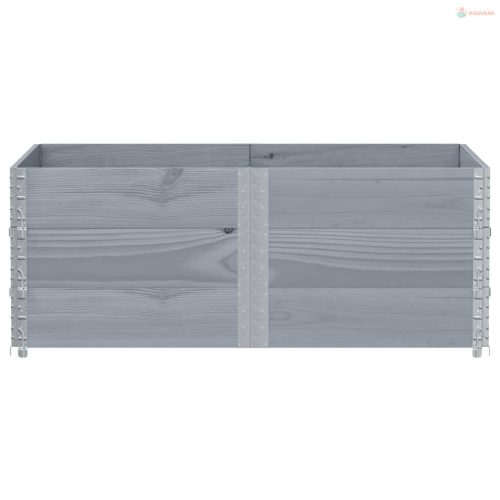 Szürke tömör fenyőfa kerti növénytartó 150 x 100 cm