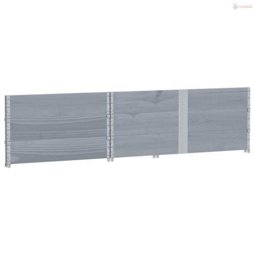 Szürke tömör fenyőfa kerti növénytartó 150 x 100 cm