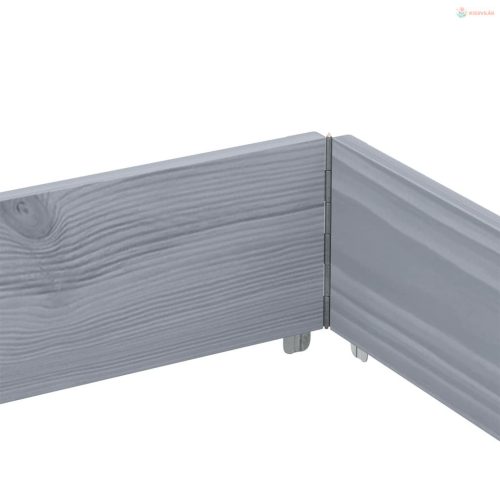 Szürke tömör fenyőfa kerti növénytartó 150 x 100 cm