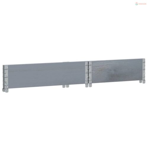 Szürke tömör fenyőfa kerti növénytartó 80 x 60 cm