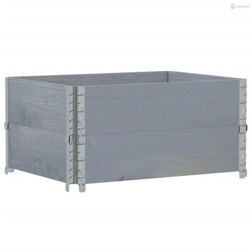 Szürke tömör fenyőfa kerti növénytartó 80 x 60 cm