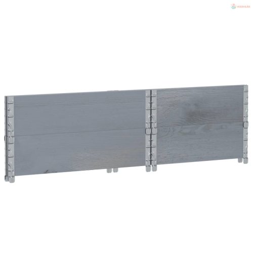 Szürke tömör fenyőfa kerti növénytartó 80 x 60 cm