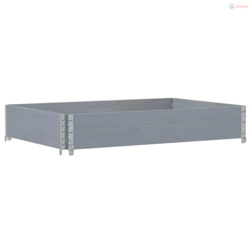 Szürke tömör fenyőfa kerti növénytartó 120 x 80 cm