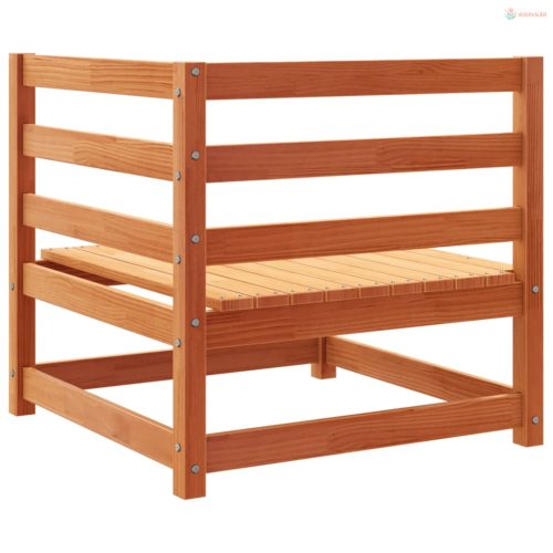 4 részes viaszbarna tömör fenyőfa kerti kanapészett