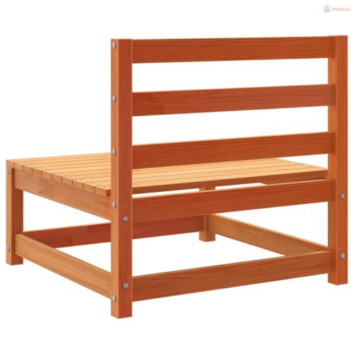 4 részes viaszbarna tömör fenyőfa kerti kanapészett