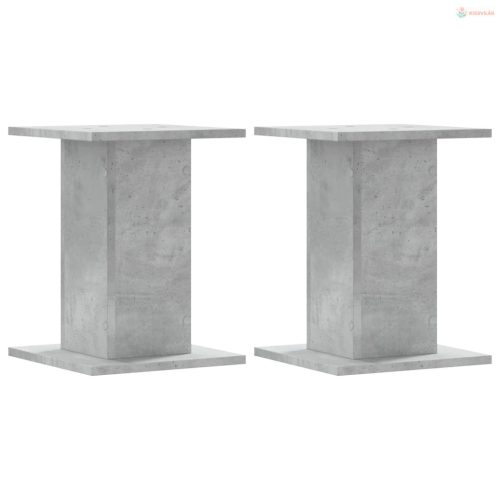 2 db betonszürke szerelt fa növénytartó állvány 30 x 30 x 40 cm