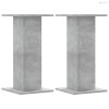 2 db betonszürke szerelt fa növénytartó állvány 30 x 30 x 60 cm
