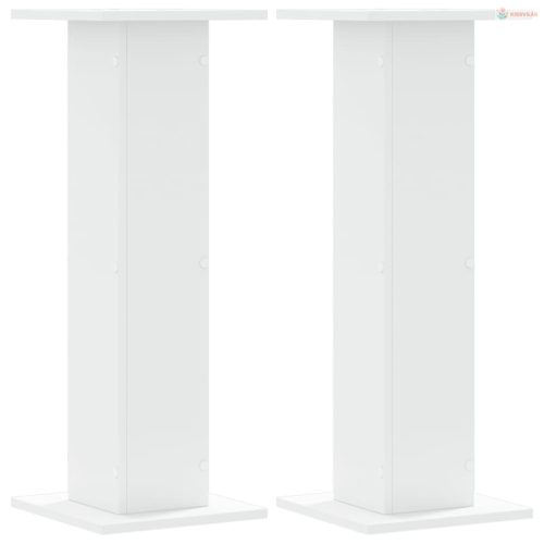 2 db fehér szerelt fa növénytartó állvány 30 x 30 x 80 cm