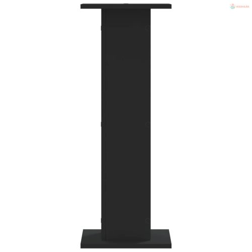 2 db fekete szerelt fa növénytartó állvány 30 x 30 x 80 cm