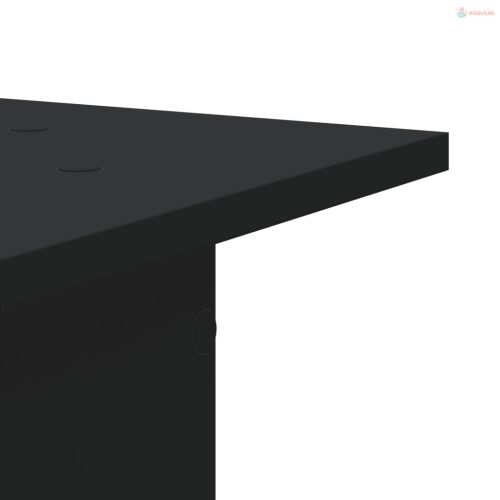 2 db fekete szerelt fa növénytartó állvány 30 x 30 x 80 cm