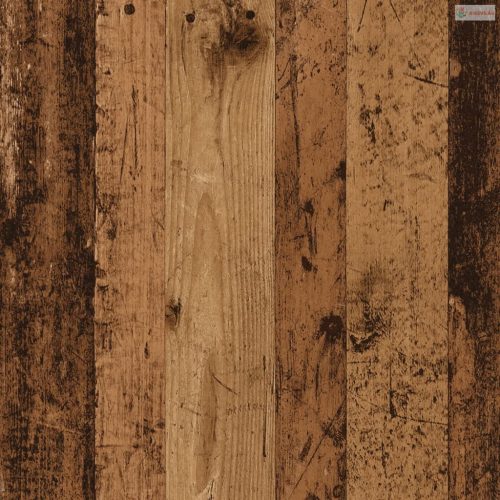 2 db antik fa színű szerelt fa növénytartó állvány 30x30x80 cm