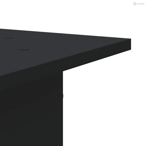 2 db fekete szerelt fa növénytartó állvány 30 x 30 x 95 cm