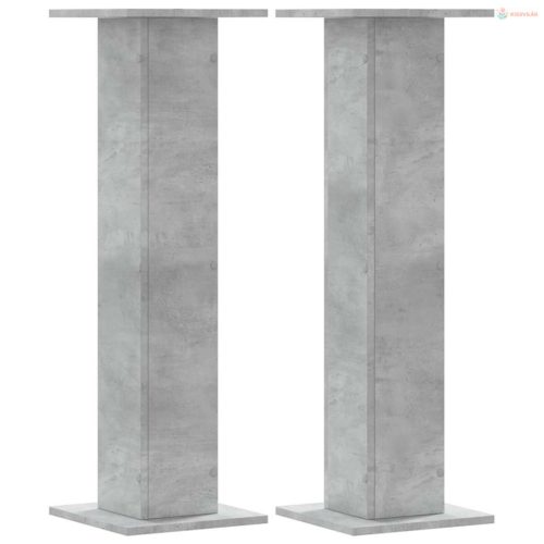 2 db betonszürke szerelt fa növénytartó állvány 30 x 30 x 95 cm