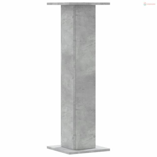 2 db betonszürke szerelt fa növénytartó állvány 30 x 30 x 95 cm