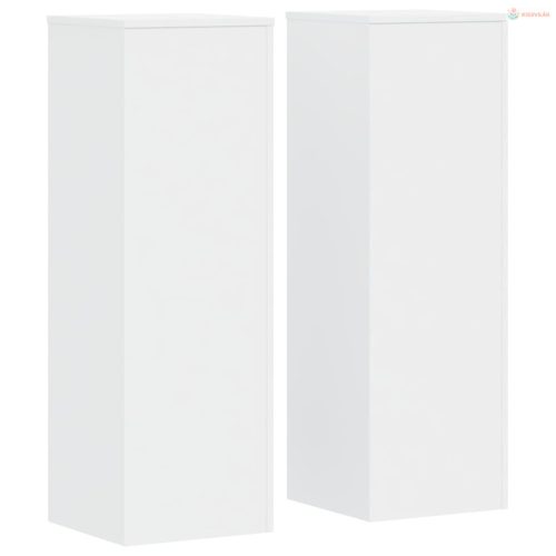 2 db fehér szerelt fa növénytartó állvány 33 x 33 x 100 cm