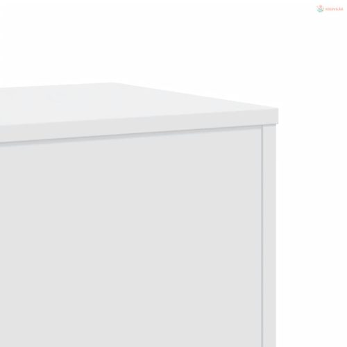 2 db fehér szerelt fa növénytartó állvány 33 x 33 x 100 cm