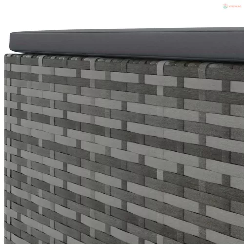 4 részes szürke polyrattan kerti ülőgarnitúra párnákkal