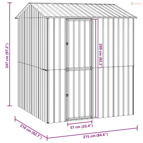 Madár kalitka Antracit 215 x 210 x 247 cm Horganyzott acél