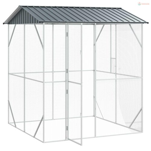 Madár kalitka Antracit 215 x 208 x 247 cm Horganyzott acél