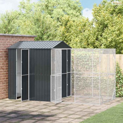 Madár kalitka Antracit 418 x 210 x 247 cm Horganyzott acél