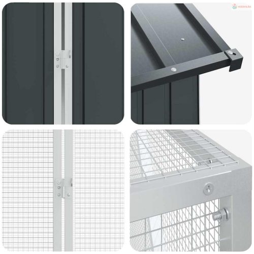Madár kalitka Antracit 621 x 208 x 247 cm Horganyzott acél