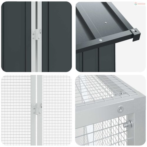 Madár kalitka Antracit 824 x 208 x 247 cm Horganyzott acél