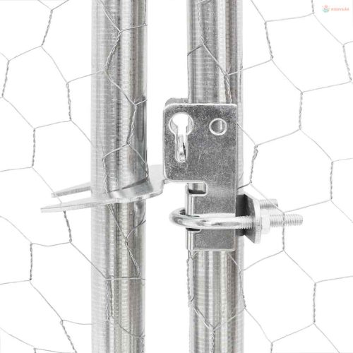 Csirkekifutó tetővel 2,5x8x2,25 m horganyzott acél