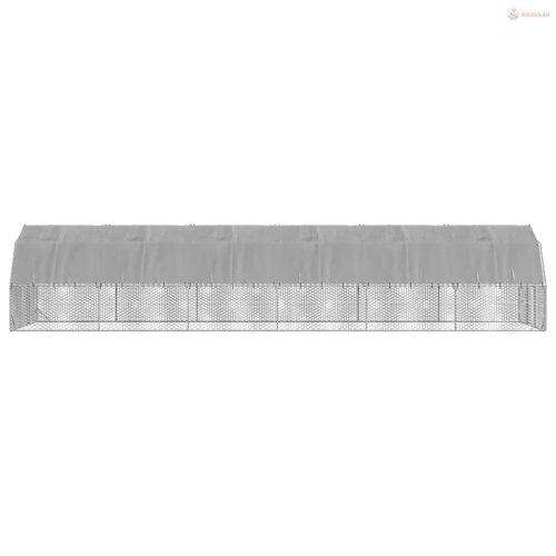 Csirkekifutó tetővel 2,5x12x2,25 m horganyzott acél