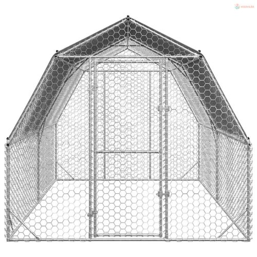 Csirkekifutó tetővel 2,5x4x2,25 m horganyzott acél