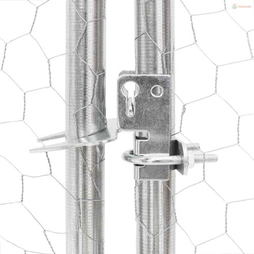 Horganyzott acél kültéri kutyafuttató kifutóval 6x2x1,5 m