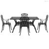 Kert étkező szett 5 pcs Fekete Alumínium