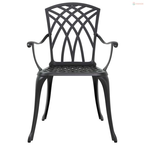 Kert étkező szett 5 pcs Fekete Alumínium