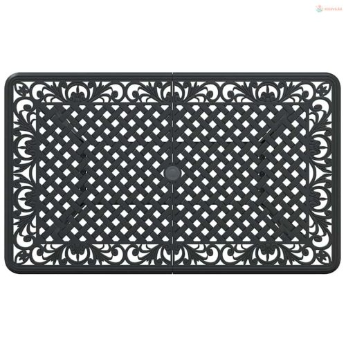 Kert étkező szett 5 pcs Fekete Alumínium