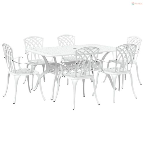 Kert étkező szett 7 pcs Fehér Alumínium