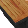Kerti Kanapé Szett tárolóval 10 pcs Fekete Poli rattan