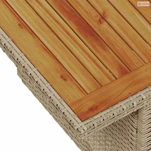 Kerti Kanapé Szett tárolóval 10 pcs Bézs Poli rattan