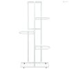Fehér 5 szintes acél virágtartó állvány 43 x 22 x 98 cm